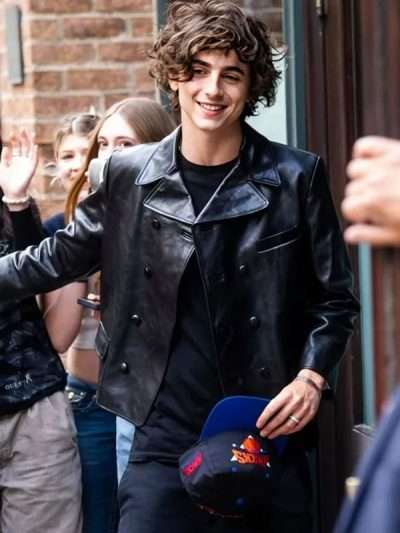 Timothée Chalamet New York Knicks Black Jacket