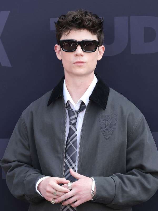 Netflix Tudum 2025 Ashby Gentry Grey Jacket