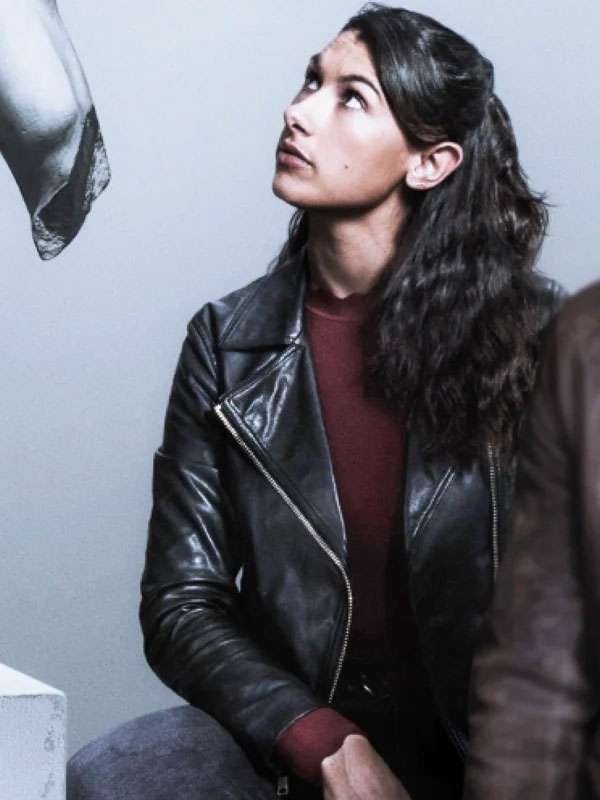 Get Nina Singh Art Detectives 2025 Black Leather Jacket