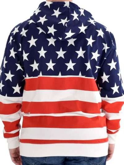 Men and Women Patriotic Stars US Flage Zip Up Hoodie