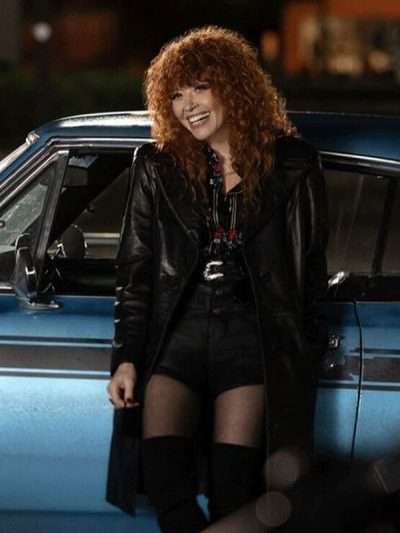 Natasha Lyonne Poker Face S02 Black Leather Coat