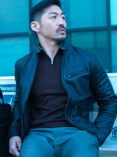 Shop Brian Tee Reacher S03 Black Leather Jacket