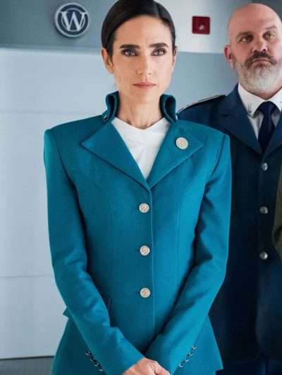 Shop Melanie Cavill Snowpiercer Blue Blazer