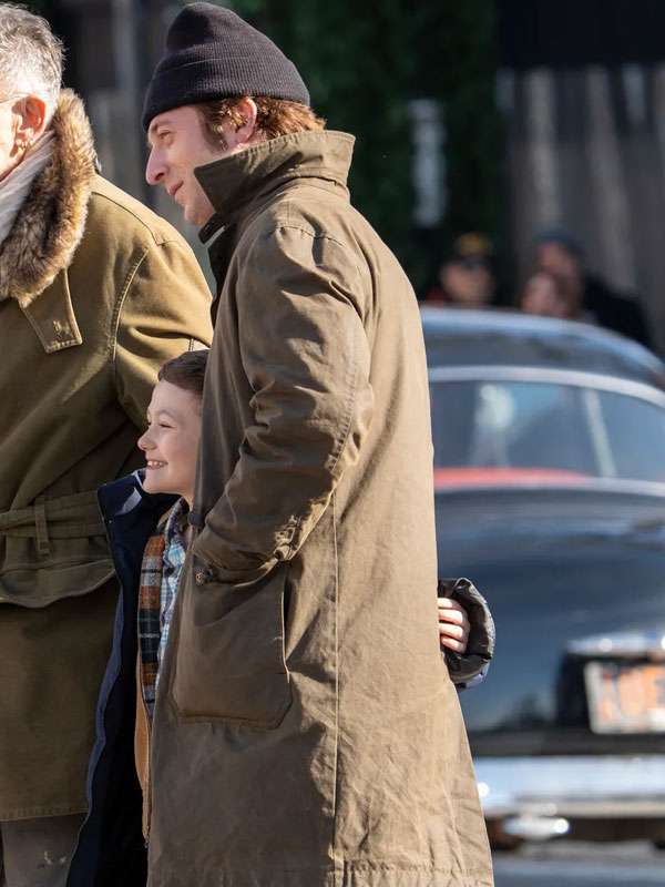 Shop Jeremy Allen White Deliver Me from Nowhere Green Cotton Coat
