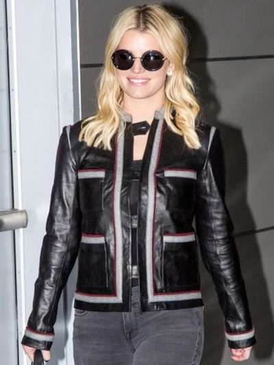 Jessica Simpson Black Leather Jacket