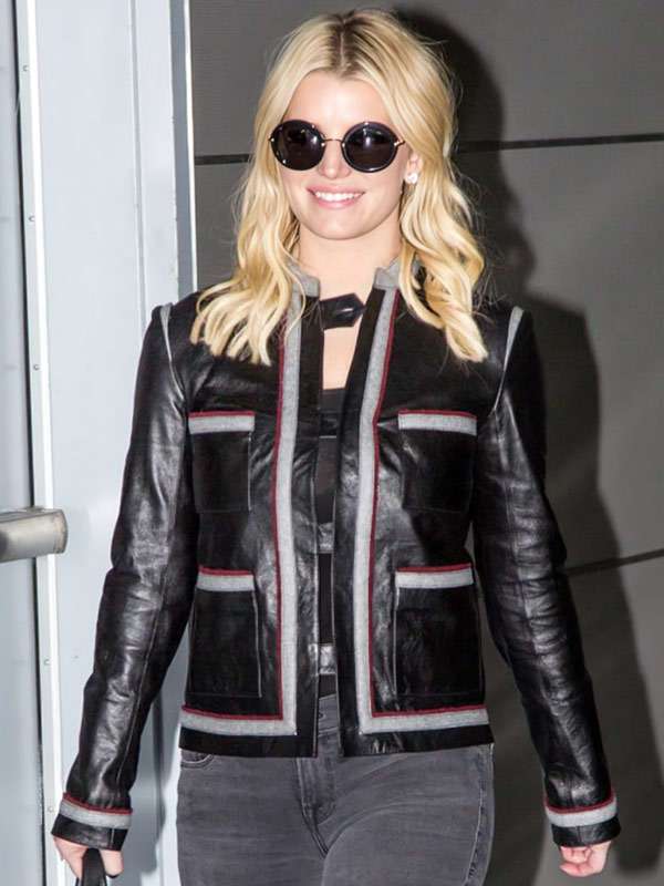 Jessica Simpson Black Leather Jacket