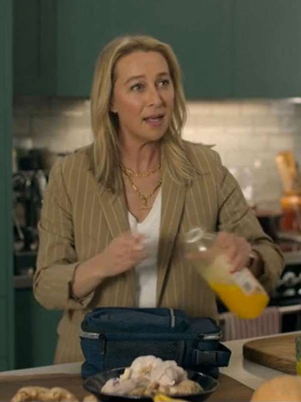 Strife 2023 Asher Keddie Beige Blazer on sale