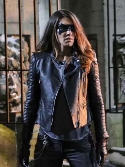 Black Canary Arrow Black Leather Jacket