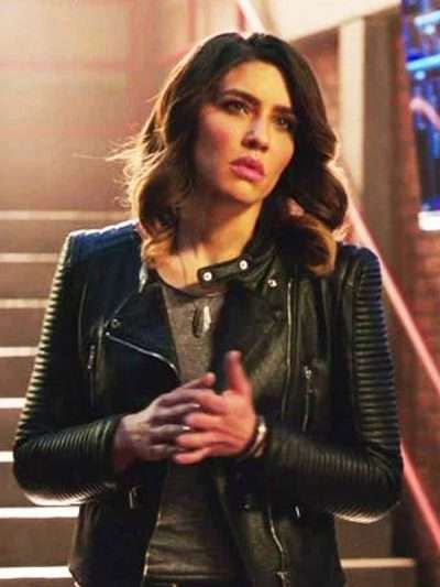 Black Canary Arrow Black Biker Leather Jacket