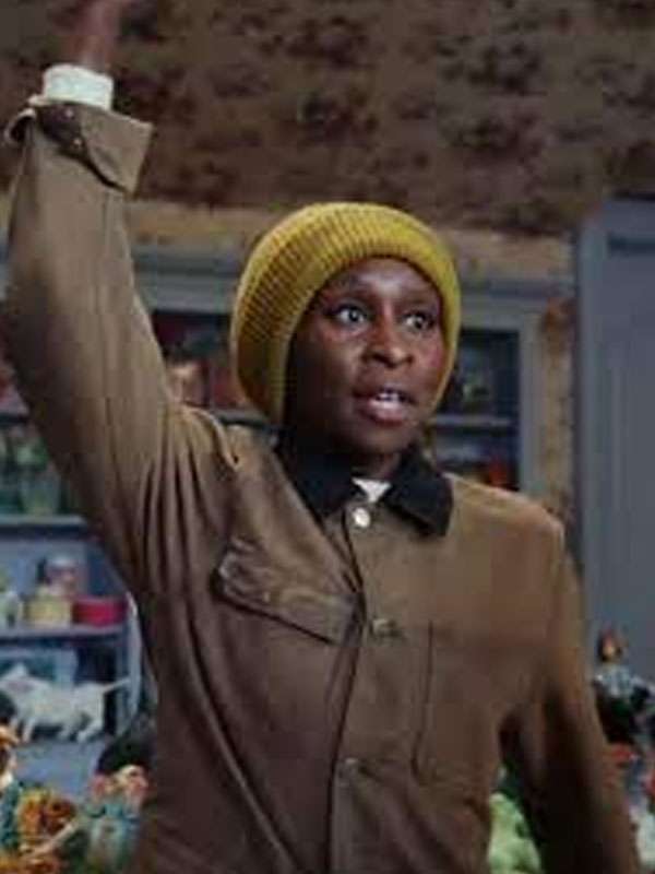 Poker Face S02 Cynthia Erivo Brown Cotton Jacket