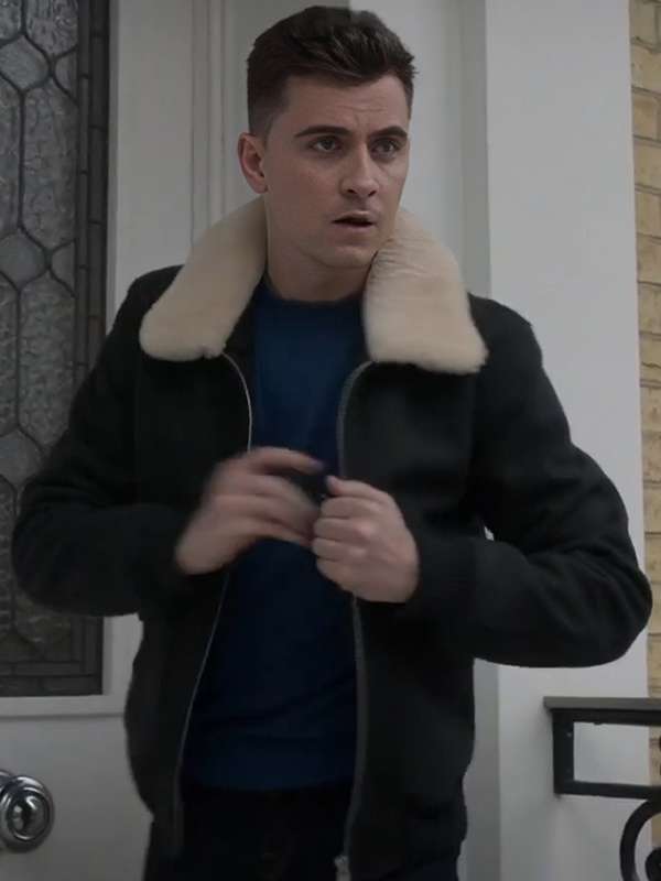 Ted Lasso S03 Richard Montlaur Black Wool Jacket