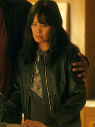 The Cleaning Lady 2025 Fiona Black Bomber Leather Jacket