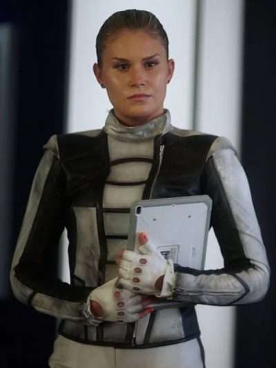 Buy The Flash S06 Millie Rawlins Black and White Leather Jacket