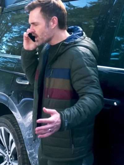 Shop Will Forte The Four Seasons Green Puffer Jacket