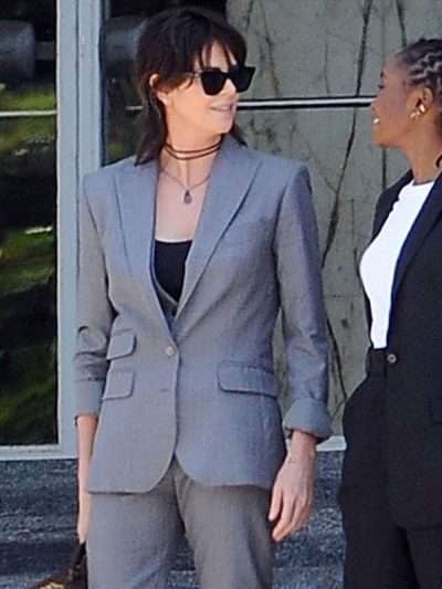 Charlize Theron The Old Guard 2 Grey Blazer