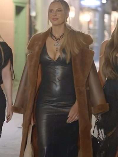 Buy The Secret Lives of Mormon Wives Mayci Neeley Brown Leather Coat
