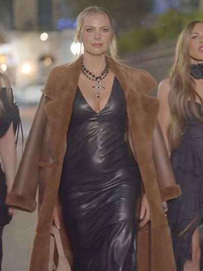 The Secret Lives of Shop Mormon Wives Mayci Neeley Brown Leather Coat
