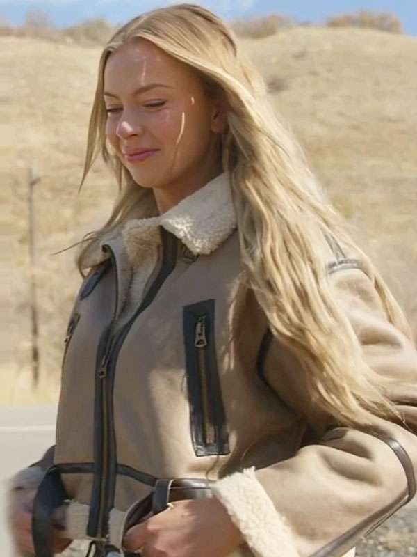 The Secret Lives of Mormon Wives S02 Buy Mayci Neeley Brown Shearling Leather Jacket