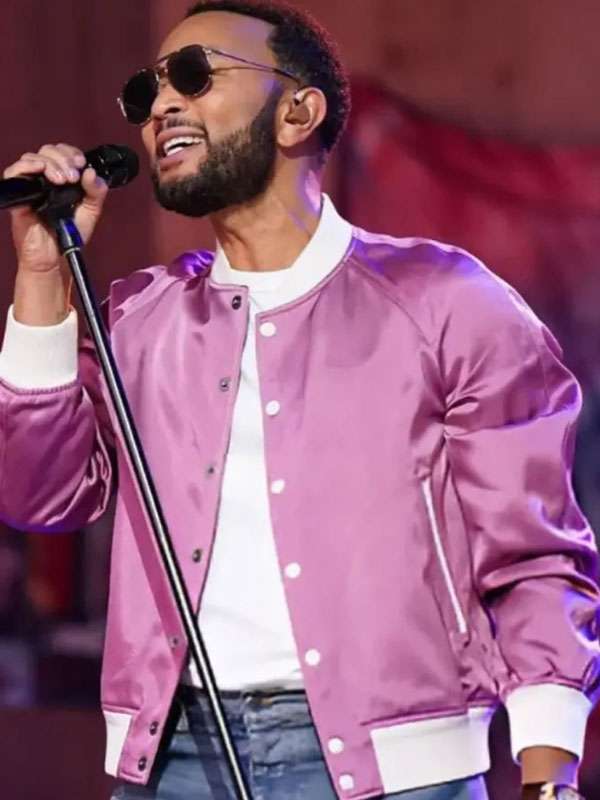 John Legend The Voice S27 Pink Jacket