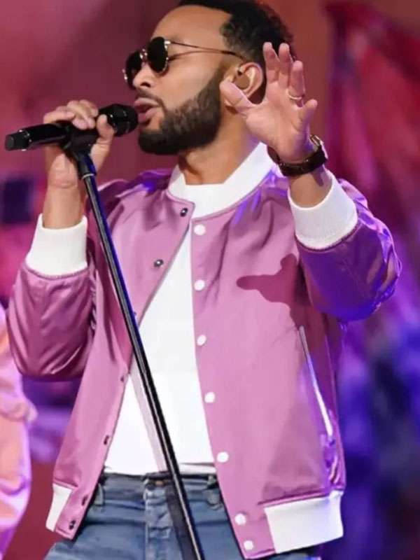 John Legend The Voice S27 Pink Jacket