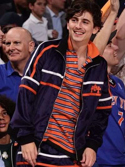 Timothee Chalamet New York Knicks Track Bomber Jacket