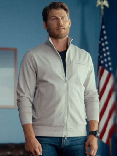FUBAR 2025 Travis Van Winkle White Bomber Jacket