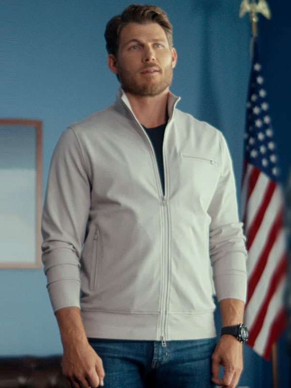 FUBAR 2025 Travis Van Winkle White Bomber Jacket