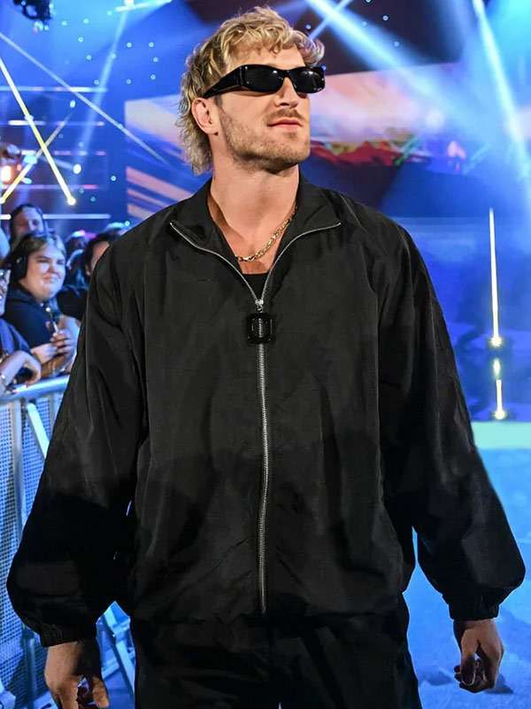 Logan Paul WWE Raw 2025 Black Track Jacket