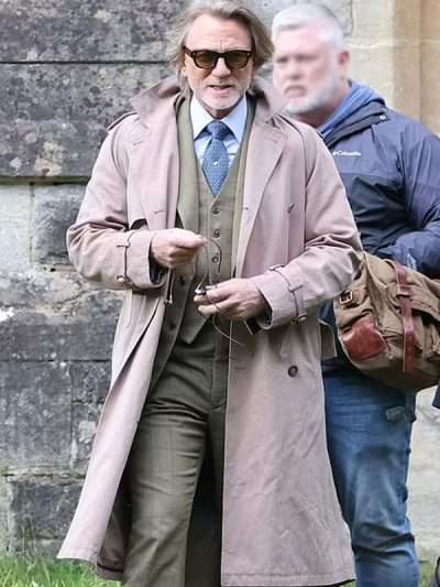 Wake Up Dead Man 2025 Daniel Craig Double Breasted Coat