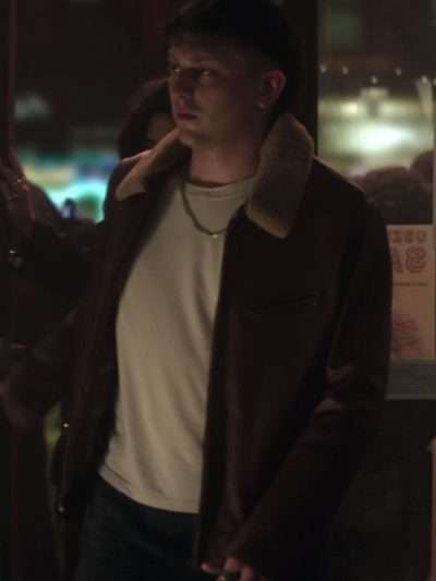 You 2025 Clayton Angevine Brown Shearling Leather Jacket