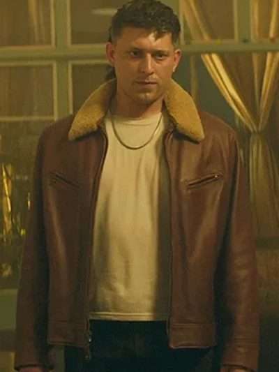 Shop Clayton Angevine You S05 Shearling Leather Jacket
