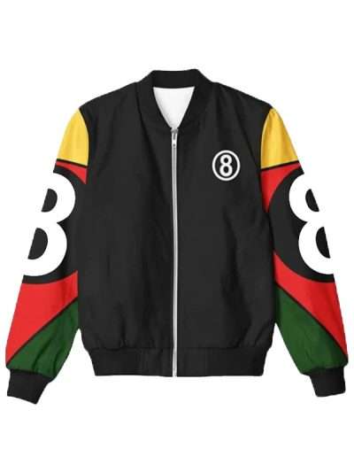 8 Ball Vintage Black Bomber Jacket