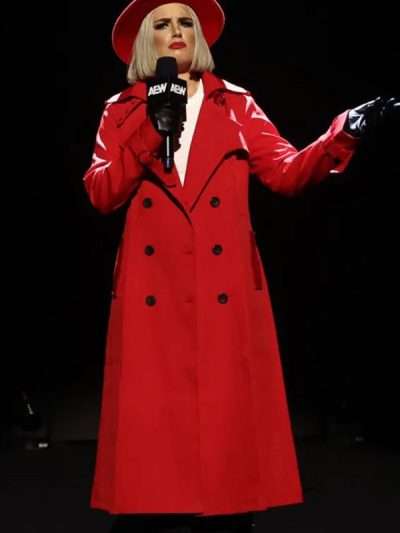 AEW Collision 2025 Toni Storm Red Trench Coat