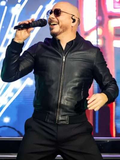 Pitbull Black Bomber Leather Jacket