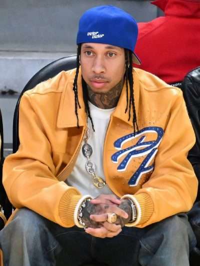 American Singer Tyga Yellow Leather Jacket