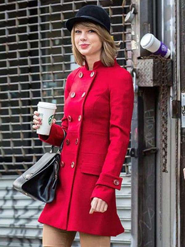 Taylor Swift Red Wool Peacoat