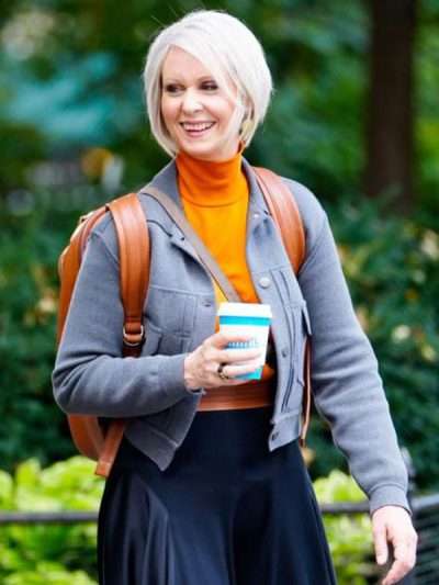 And Just Like That Cynthia Nixon Grey Jacket