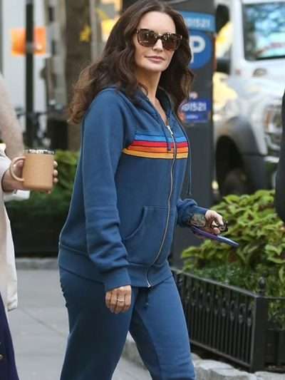 And Just Like That Kristin Davis Blue Track Suit