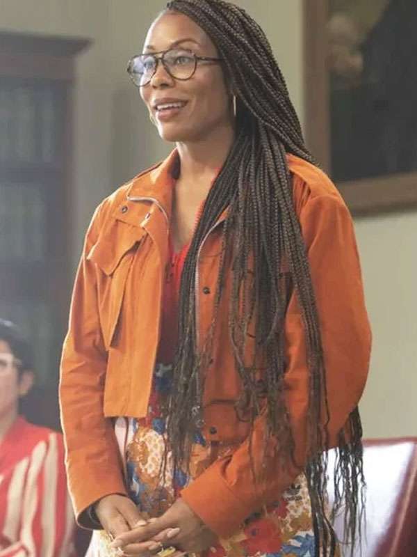 And Just Like That S01 Dr. Nya Wallace Orange Cropped Field Jacket