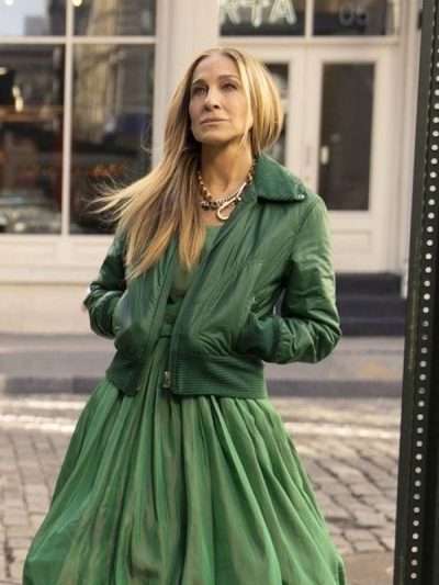 And Just Like That Carrie Bradshaw Green Jacket