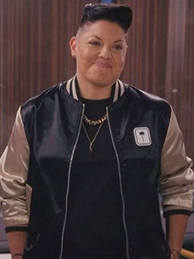Buy And Just like That Sara Ramirez Satin Bomber Jacket