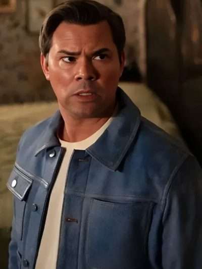 I Don’t Understand You Andrew Rannells Blue Suede Leather Jacket