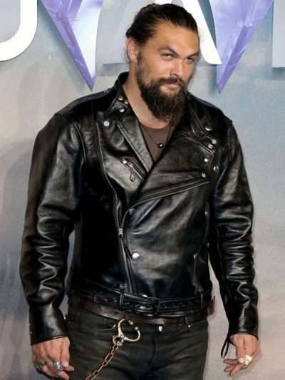Aquaman and the Lost Kingdom Jason Momoa Black Leather Jacket