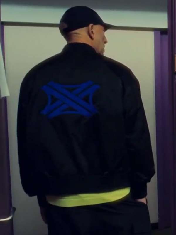 Vincent Cassel Banger 2025 Black Bomber Jacket