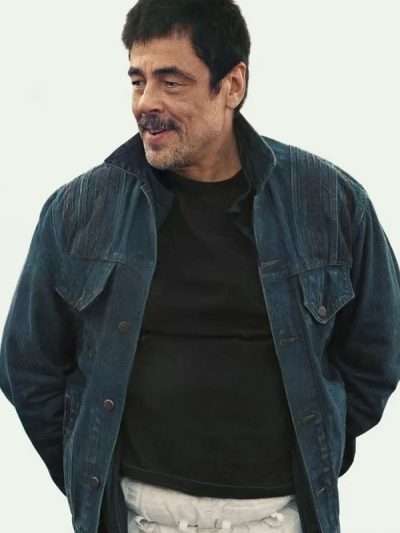 One Battle After Another Benicio Del Toro Denim Jacket