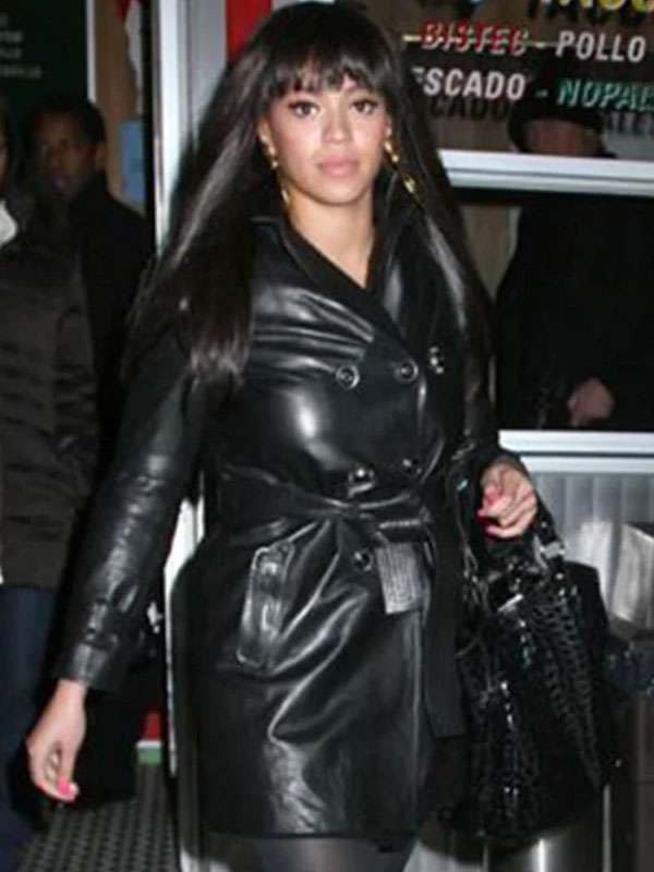 MFW Beyonce Black Leather Coat