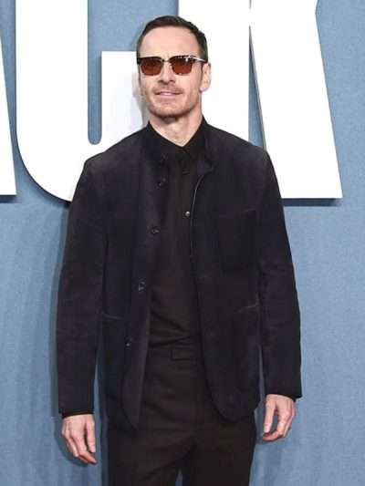 Black Bag 2025 Michael Fassbender Black Suede Leather Jacket
