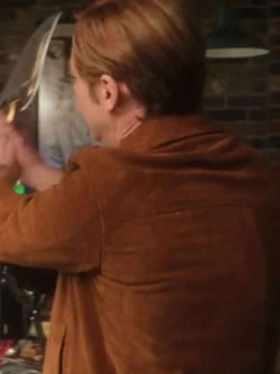Black Mirror 2025 Jimmi Simpson Brown Suede Leather Jacket