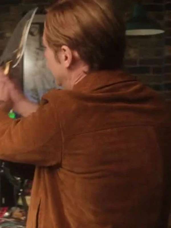 Black Mirror 2025 Jimmi Simpson Brown Suede Leather Jacket