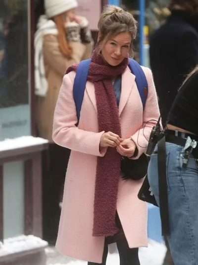 Bridget Jones Mad About the Boy Renée Zellweger Pink Coat